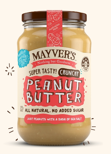 Mayver's - 澳洲 粗粒花生醬 375克/樽