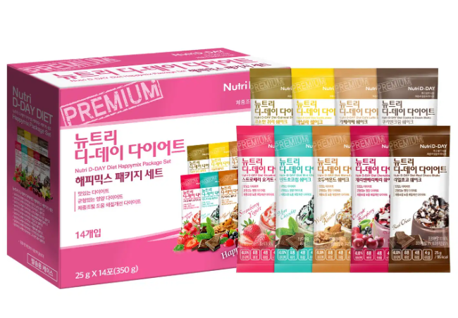 Nutri D-Day - 韓國 減肥奶昔代餐 (雜錦味) 25克x14包/盒